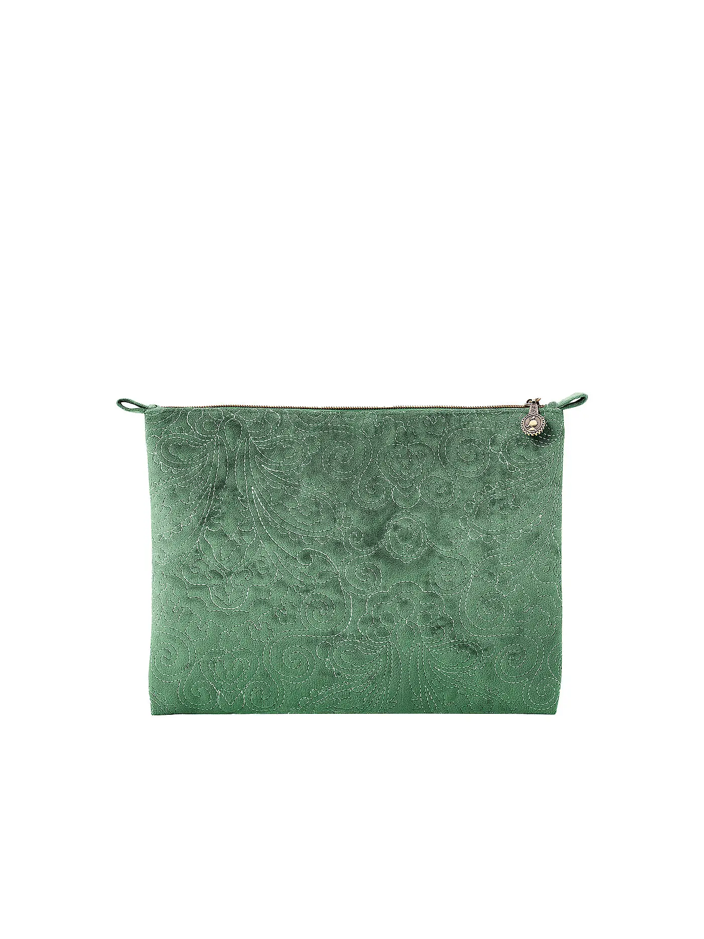 PIP STUDIO | Kosmetiktasche Velvet Quilted L 30x20x13cm Green | 